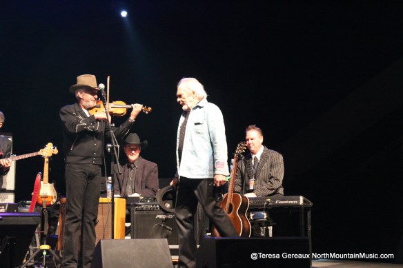 The legend walks on stage